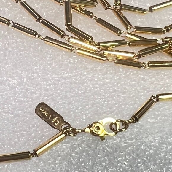 Monet MCM Gold-Tone 56" Tubular Chain Necklace & Matching Clip-On Ball Earrings - Picture 4 of 13